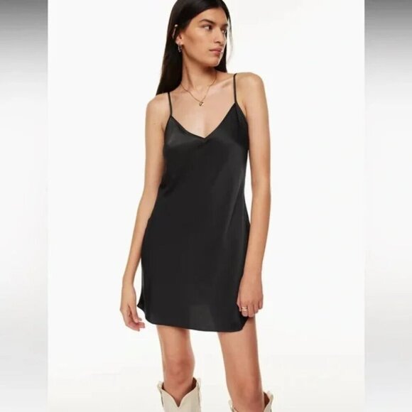 Aritzia Wilfred Mini Only Slip Dress Black Size Small - Picture 2 of 11